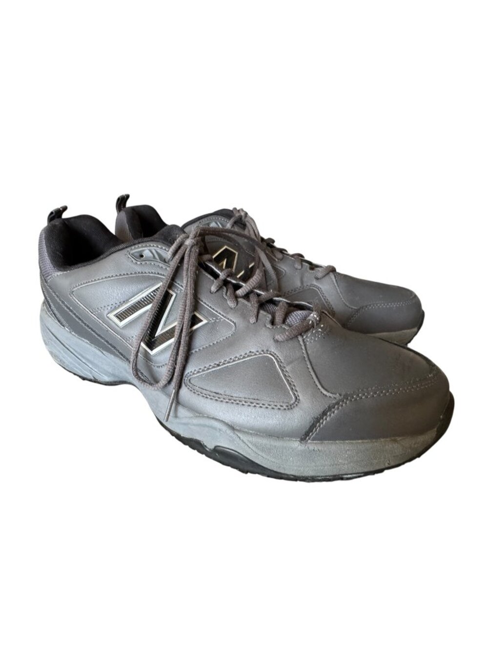New Balance 626 Men’s Size 14 Gray Leather Work Walking Shoes Slip Resistant EUC